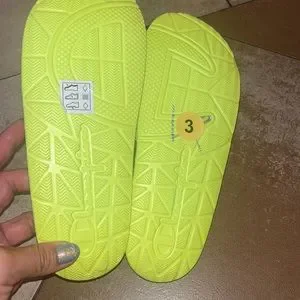 Champion Kids Slide Sandals - Neon Yellow and Black Champion | Shoes | Champion Super Slide Duo Kids Slides  main image 4